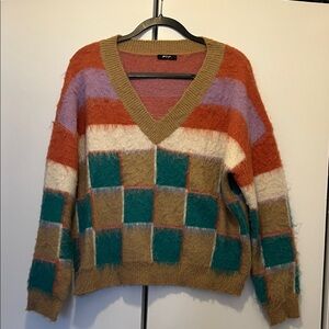 Colorful V-Neck Sweater